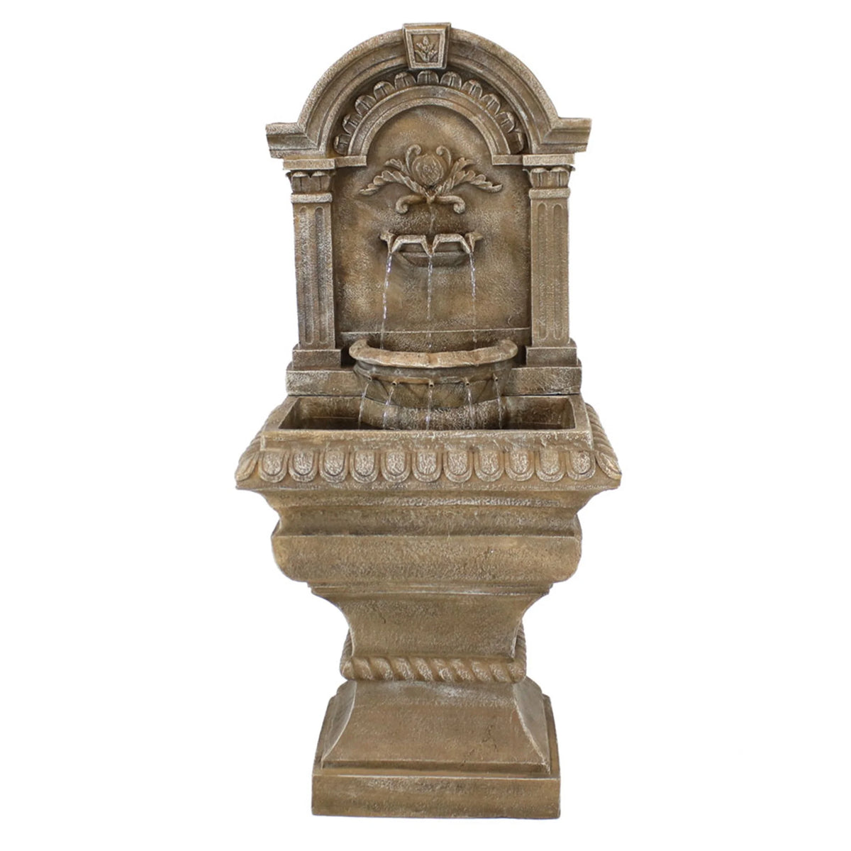 Sunnydaze Ornate Lavello Polyresin Outdoor Wall Water Fountain