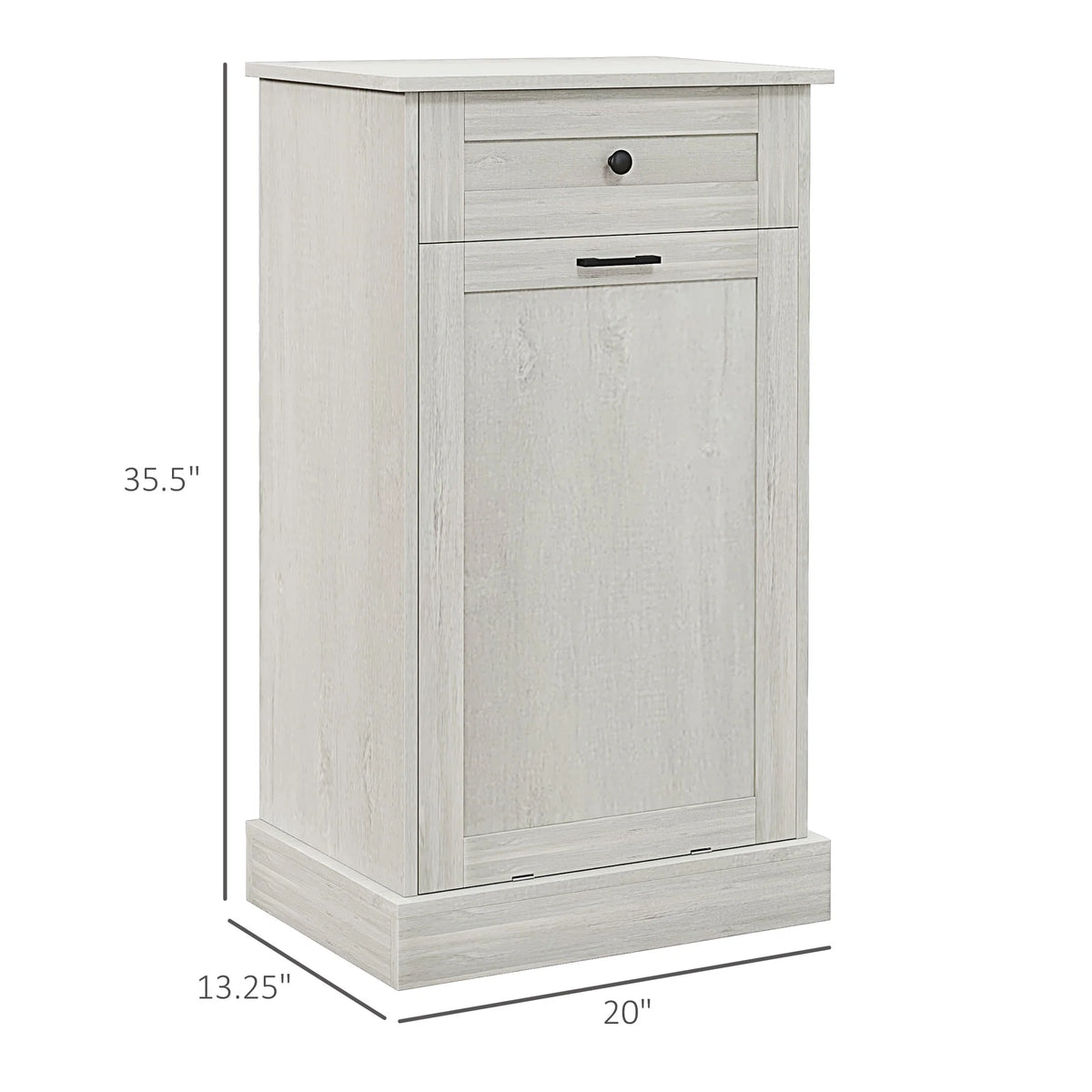 HOMCOM Kitchen Tilt Out Trash Bin Cabinet, Free Standing Recycling Cabinet