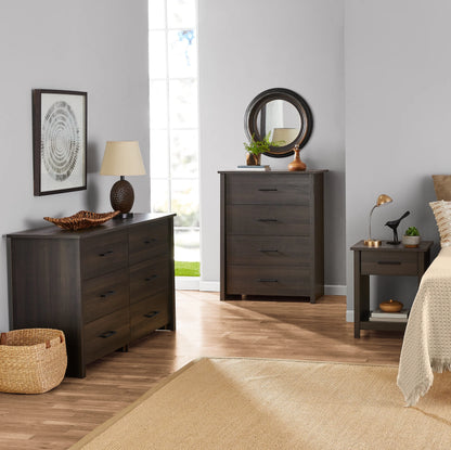 Mainstays Hillside 6-Drawer Dresser, Soft White Finish