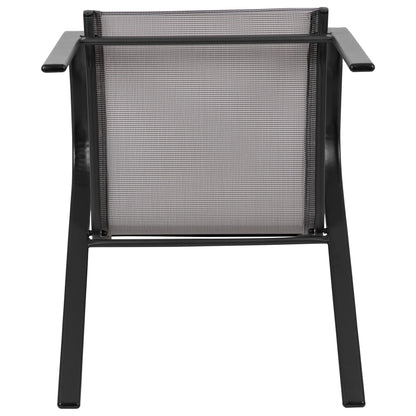 Flash Furniture Flash Furniture Brazos Series Outdoor Stackable Patio Chairs for Adults, Set of 4, Black
