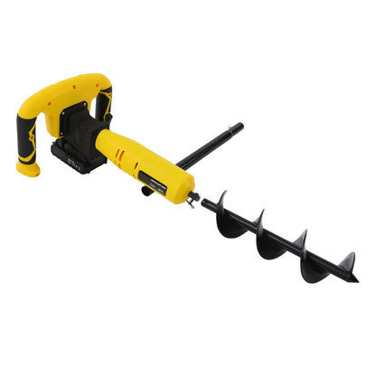 ToppiJoy 550rpm Cordless Electric Post Hole Digger Hole Digging Machine Electric Earth Auger for Post Hole Digging Drilling Tree Planting, with Battery and Charger