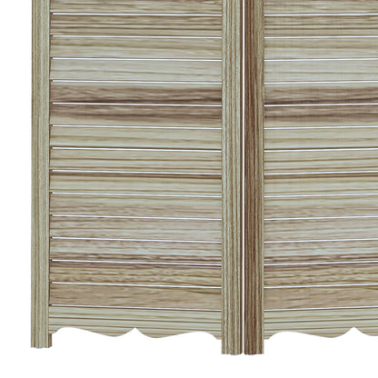HOMCOM 5.5' 4 Panel Room Divider, Indoor Privacy Screens for Home, Brown