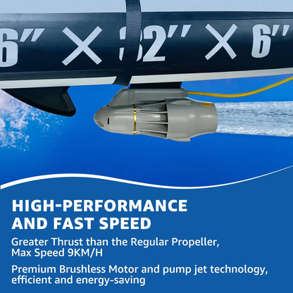 Electric Enigne Trolling Motor for SUP, Fishing Kayak, Belly Boat, 8KM/H Underwater Thruster SUP Paddle Board, (Battery not Included)