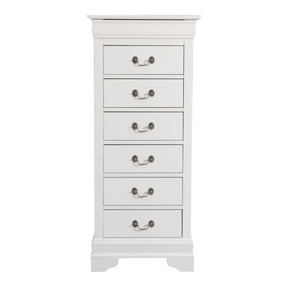 Glory Furniture Louis Phillipe 7 Drawer Lingerie Chest in Cherry