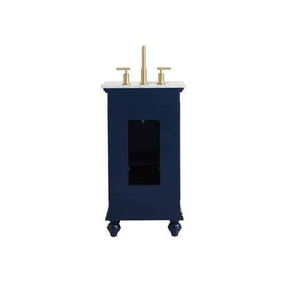 19 inch single bathroom vanity in vintage mint