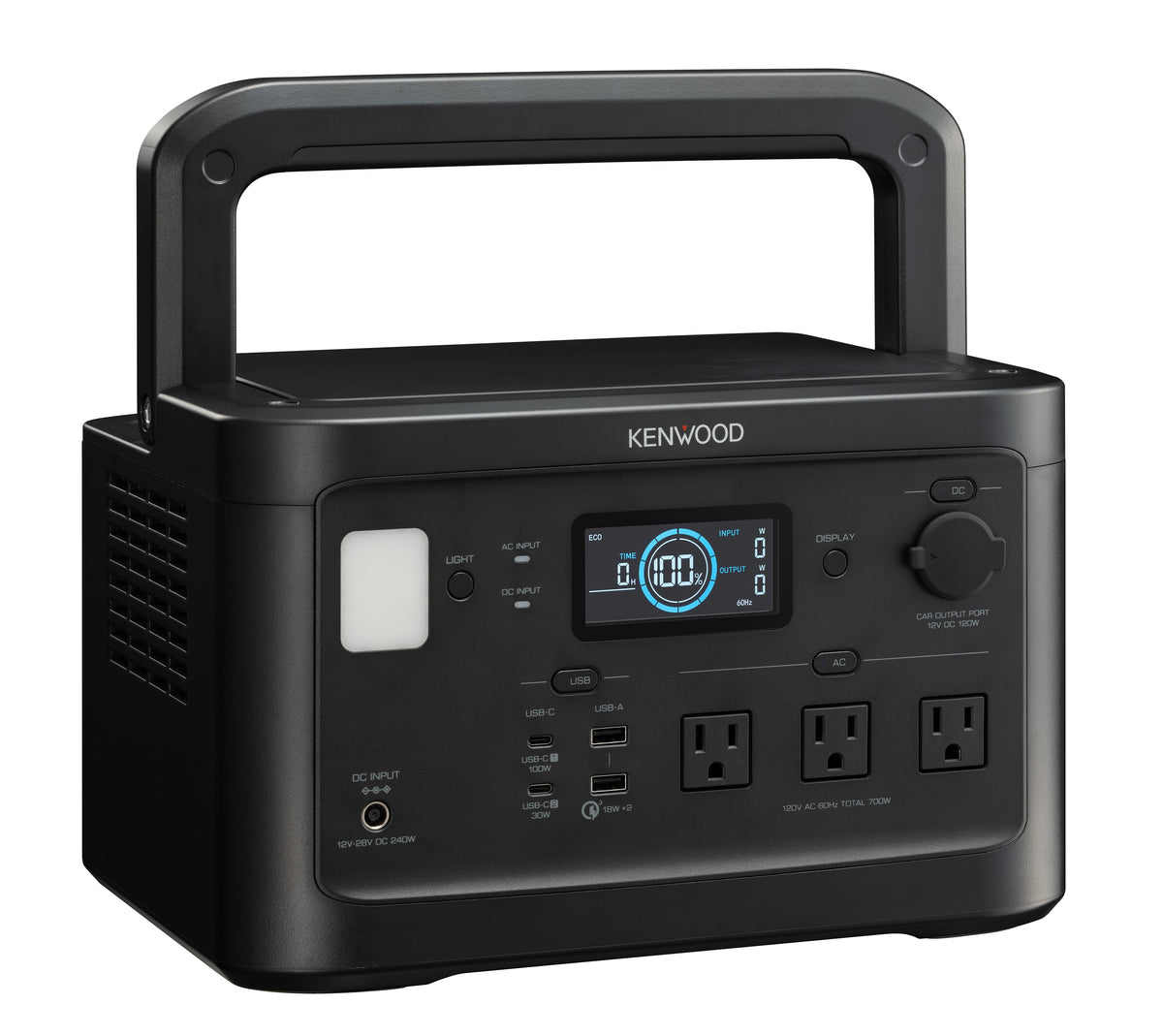 KENWOOD Portable Power Station BN-RK800, 700Wh Backup Lithium Battery, 120V/806W AC Outlets, USB Ports, Automatic Power Supply