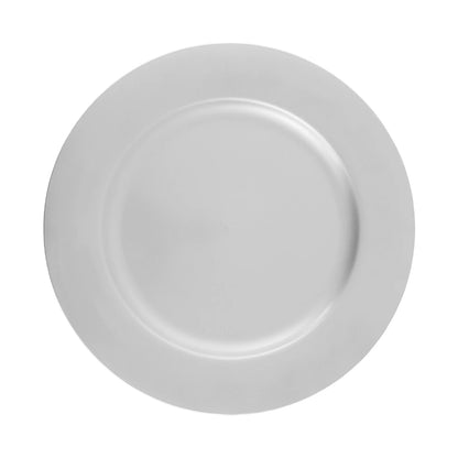 100 PCS Charger Plates Set, Round Charger Plates, Charger Plate for Wedding Party Baby Shower Silver