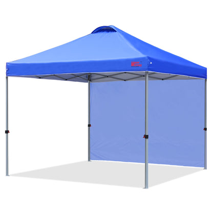MASTERCANOPY 10' x 10' Easy Pop-up Canopy Tent Outdoor Shade Shelter with 1 Sidewall, White