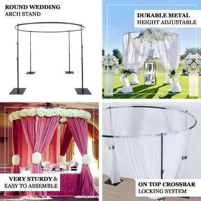 Efavormart 10ft | 4 Post Gold Metal DIY Photography Backdrop Stand, Wedding Arch Canopy Tent