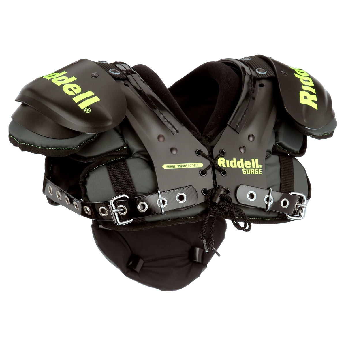 Riddell Surge Youth Football Shoulder Pad Black/Volt, Small