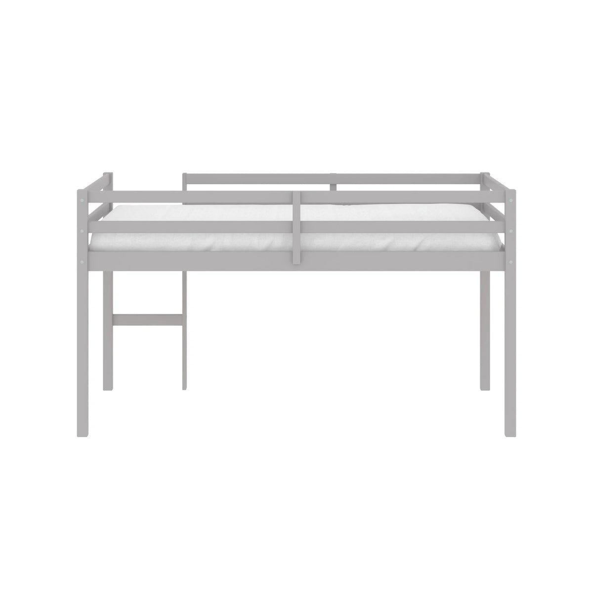 HH2Home Campbell Wood Twin Junior Loft Bunk Bed, White