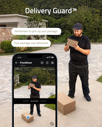 Anker eufy Security 2K HD Wireless Video Doorbell Dual Camera with Homebase ,Dual Motion Detection