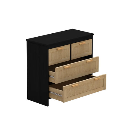 Tcbosik 4-Drawers Dresser, 31.5" Storage Chest of Drawers for Bedroom, Easy to Assemble, Natural