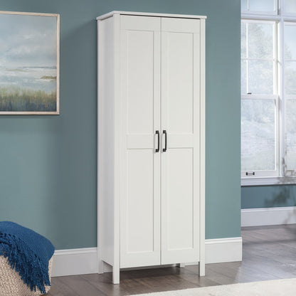 Sauder Two-Door Storage Cabinet, White Finish