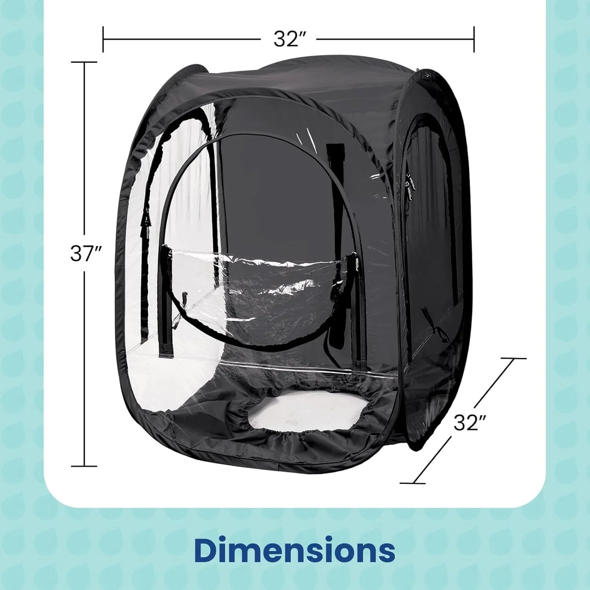 ®   WeatherPod ®   ChairPod ®   - 1 Person Wearable Pod for Wheelchairs, Folding Chairs, Camping Chairs, Offers Protection from The Wind, Rain, and Cold - Chair Tent for Sports
