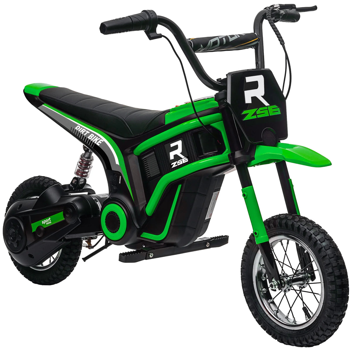 SaveJoy Electric Dirt Bike, 24V E-Dirt Bike Motorcycle for Kids, Kids Dirt Bike with Brake, Music, Horn, Outdoor Toys for Todders Kids, Red