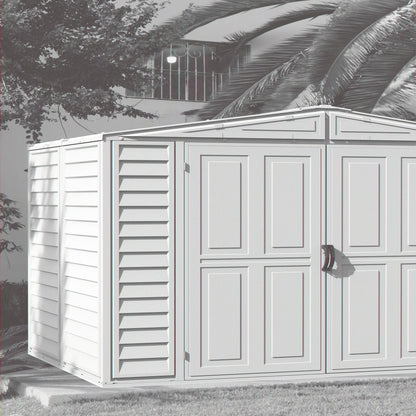 Duramax 8ft x 5.5ft Duramate Vinyl Shed with Foundation