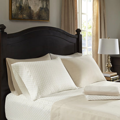 Home Essence Dennie 16 Piece Jacquard Complete Bedding Set With 2 Sheet Sets, King, Brown