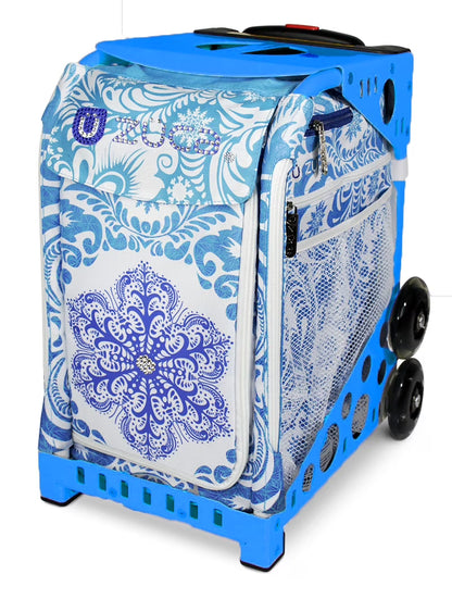 Zuca 18" Sport Bag - Ice Garden (Limited Edition) with Flashing Wheels (Black Frame)