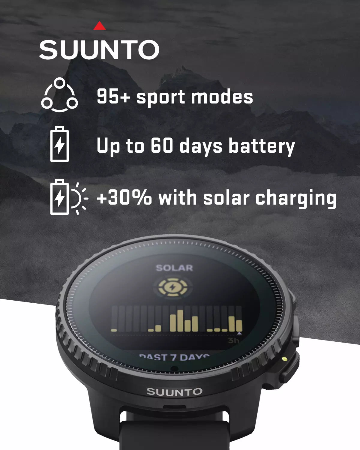 Suunto Vertical Watch, All Black, One Size