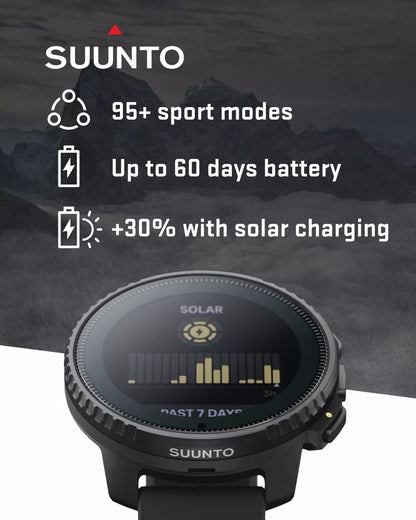 Suunto Vertical Watch, All Black, One Size