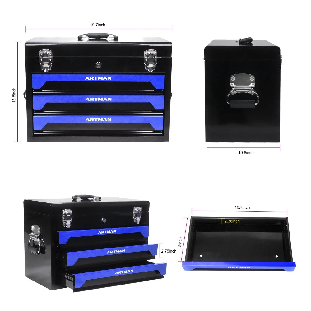 799PCS Aluminum Trolley Case Tool Set, Complete Tool Box Set with Rolling Wheels, Household Hand Tools Kit for Men, Silver