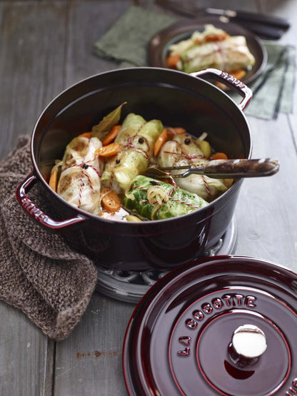 Staub Cast Iron 5.5-qt Round Cocotte - Cherry