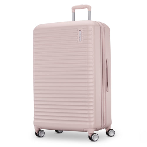 American Tourister Stratum 3.0 Large Hardside Checked Suitcase with Spinner Wheels - Pink Blush