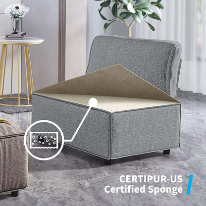 Mjkone Sectional Couch/Futon Sofa Bed, Variable Modular Oversized Couch, U/L Shaped Couch and Queen Sleeper Sofa, Convertible Sofa Set for Living Room, Furniture for Living Room