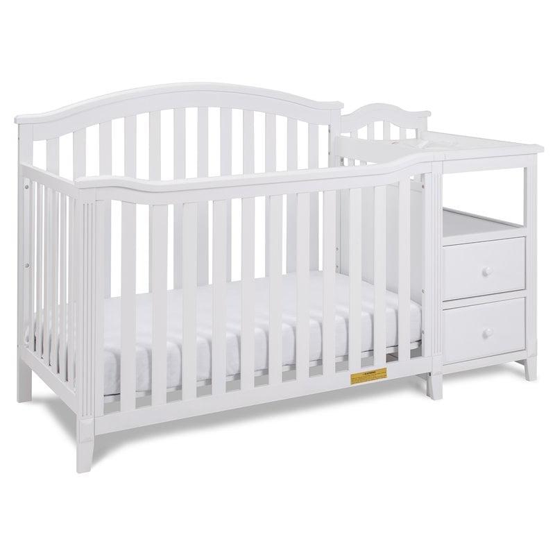 AFG Baby Furniture Kali 4-in-1 Convertible Crib and Changer White