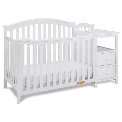 AFG Baby Furniture Kali 4-in-1 Convertible Crib and Changer White