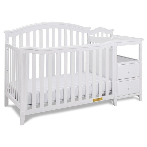 AFG Baby Furniture Kali 4-in-1 Convertible Crib and Changer White