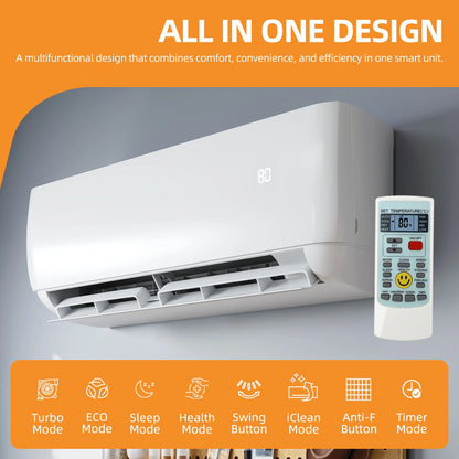 Uforic 12000 BTU Mini Split AC Heat Pump, WiFi, Alexa Compatible, 20 SEER2, Cools 750 Sq.Ft, 115V