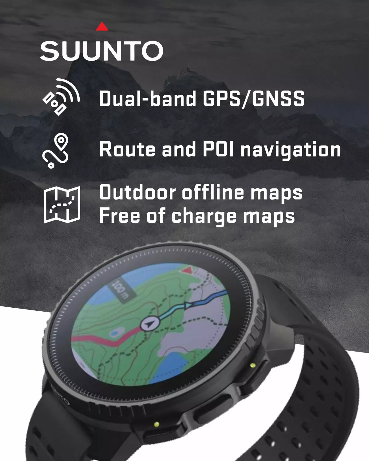 Suunto Vertical Watch, All Black, One Size