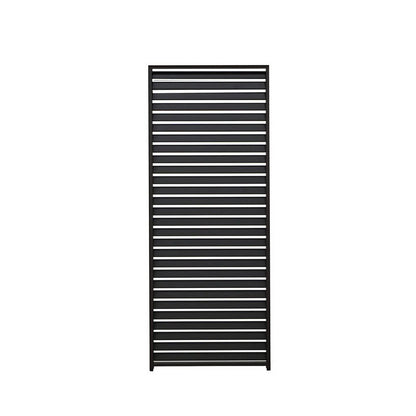 Mirador 10'x10' 111S Outdoor Pergola Accessories-Aluminum Fixed Shutter Wall, Dark Gray