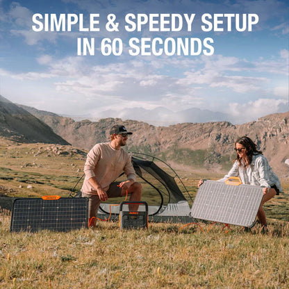 Jackery SolarSaga Solar Panel 80W, Dual-Sided Panels Enhanced Power Generation Efficiency of 25%, IP68 Waterproof and Dustproof, Compatible with all Jackery Power Stations, (Solar Panel Only)
