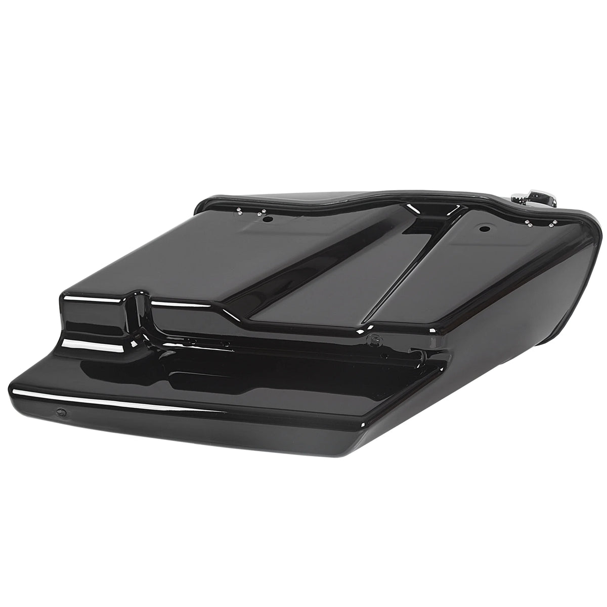 Kojem Hard Saddle Bags for 1993 - 2013 Harley Road King Glide Vivid Black Lockable Saddlebags