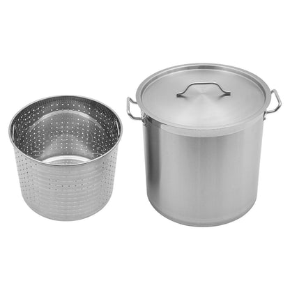 33/52 Quart Stock Pot Stainless Steel Large Kitchen Soup Big Cooking Restaurant for Hotels, Restaurants, Homes