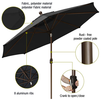 EliteShade 9Ft Market Umbrella Patio Outdoor Table Umbrella��Teal��