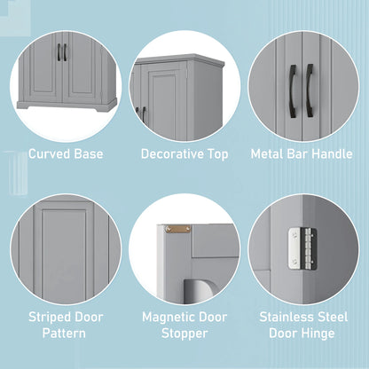 Euroco Bathroom Storage Cabinet with Multi-Functional Storage Space, Drawer with Slide Rails, Adjustable Shelf