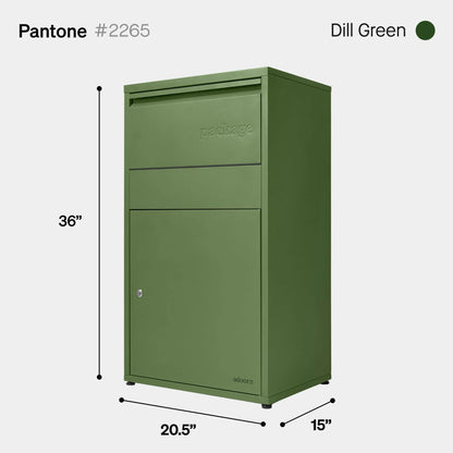 Adoorn Package Delivery Boxes for Outside, Large 36 x 20.5 x 15 (HxWxD) Security Package Box, Free Standing Anti-Theft Parcel Drop Box - Black