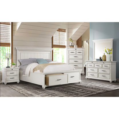 Picket House Furnishings Brooks Queen Platform Storage 6PC Bedroom Set in Grey