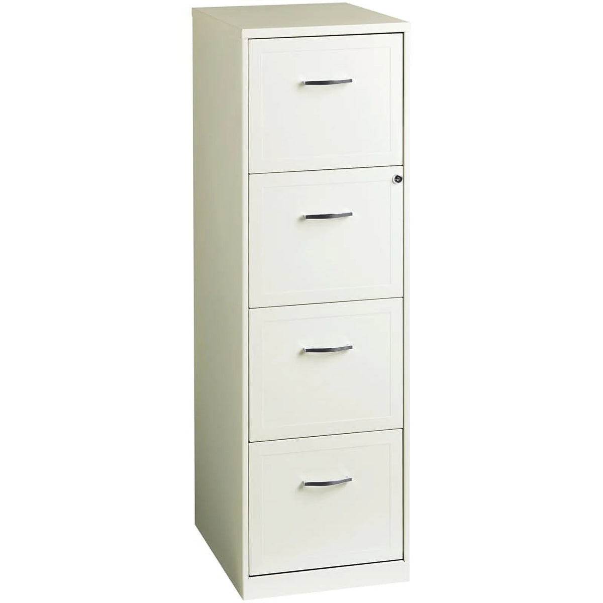 Hirsh Industries 18" Deep 4 Drawer Metal File Cabinet Pearl White