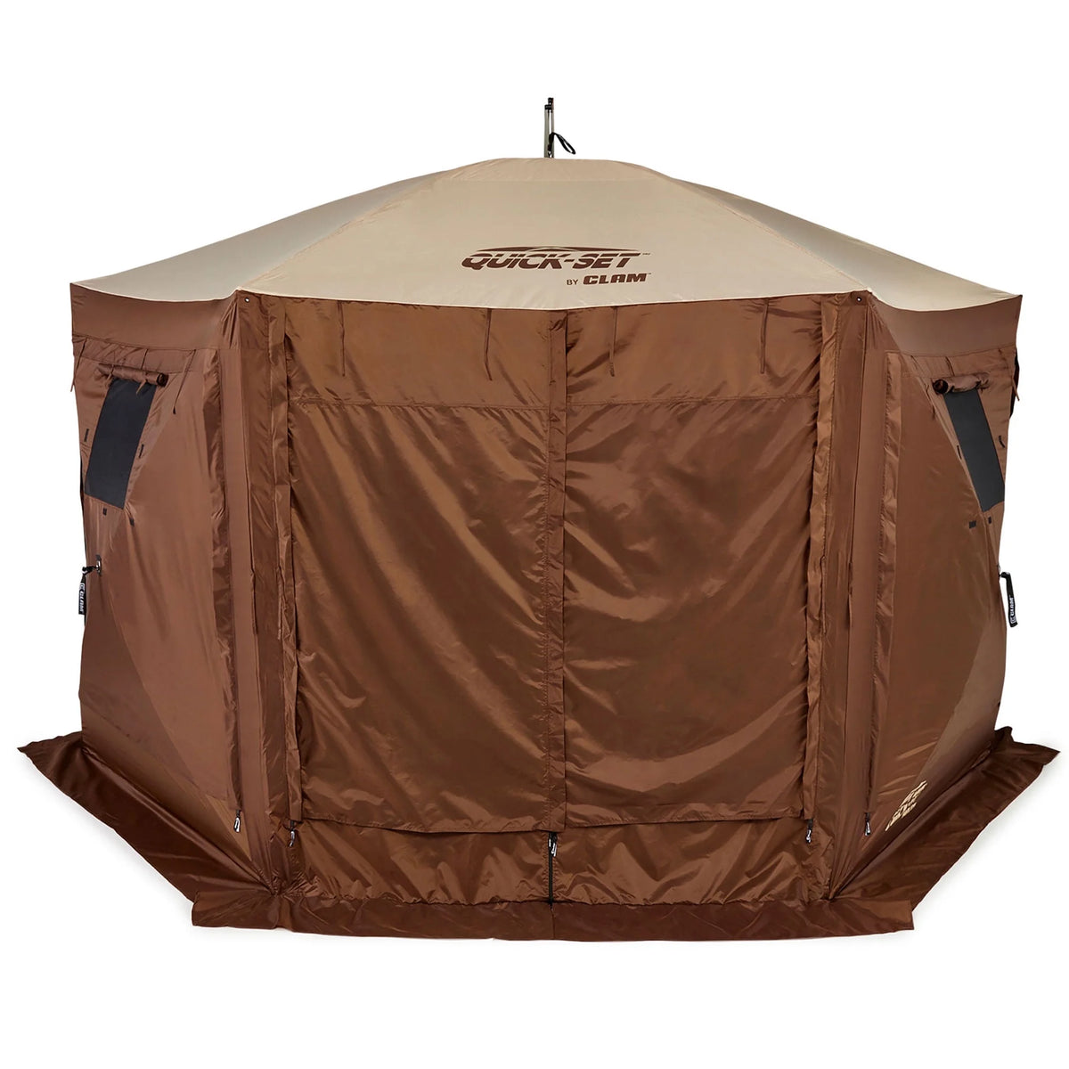 CLAM Quick-Set Pavilion 12.5 x 12.5' Portable Outdoor Canopy Shelter, Green