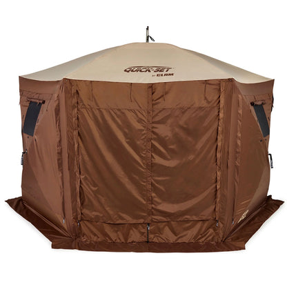 CLAM Quick-Set Pavilion 12.5 x 12.5' Portable Outdoor Canopy Shelter, Green