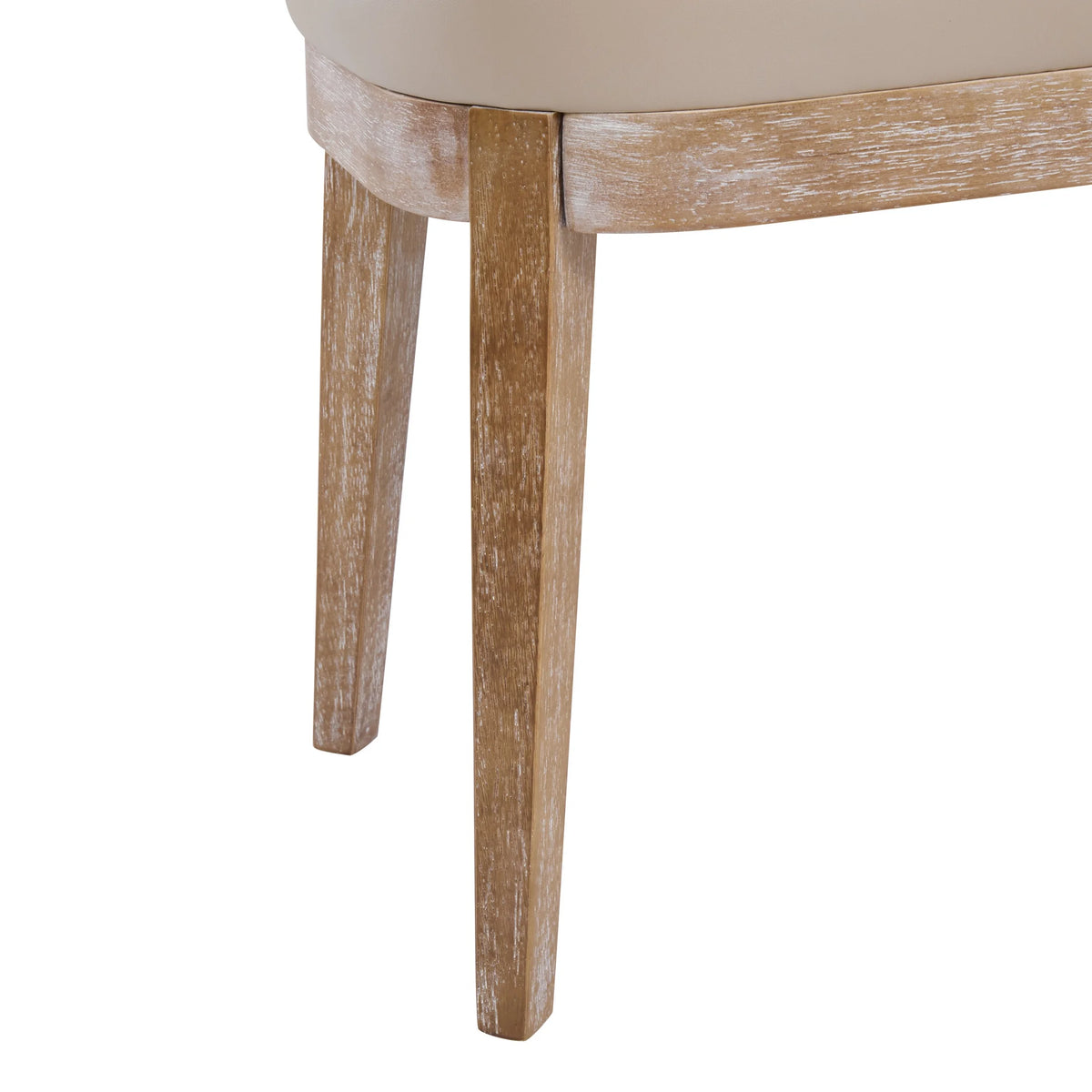 Eleanor Mid-century Upholstered Dining Bench, Entryway Bench with Solid Wood Frame, Beige