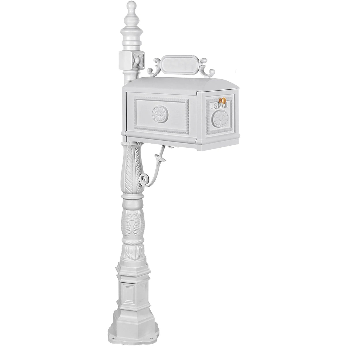 Betisef Large Cast Aluminum Mailbox Barcelona Decorative Post Mail Box Combination Stratford Heavy Duty