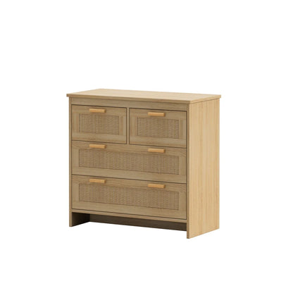 Tcbosik 4-Drawers Dresser, 31.5" Storage Chest of Drawers for Bedroom, Easy to Assemble, Natural