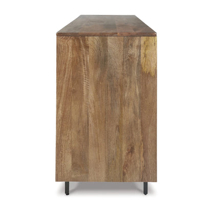 Signature Design by Ashley Contemporary Kerrings Accent Cabinet Brown/Black/White