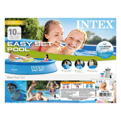 Intex 10' x 30" Easy Set Above Ground Swimming Pool With Filter Pump